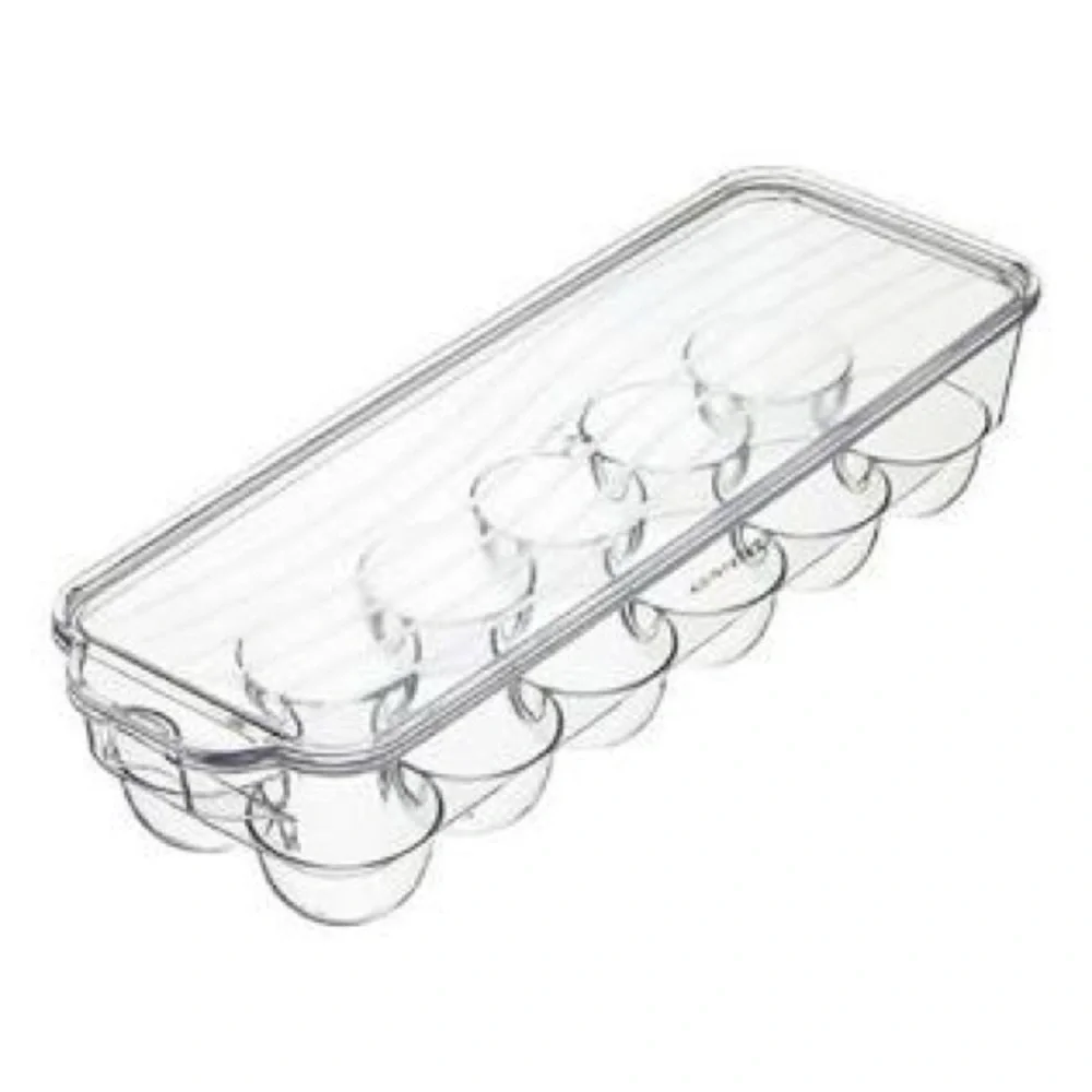 NEW IN PACKAGING Croton Transparent  Egg Tray 4.5 x 14.7 x 3.0 in hold 14 eggs
